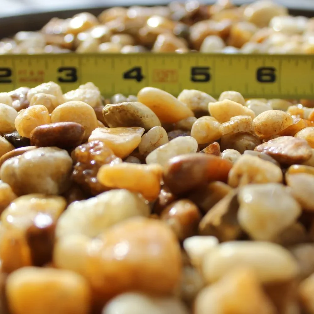 20 lbs, Pea Gravel - NC River Rock, Natural Decorative Mixed Pebbles
